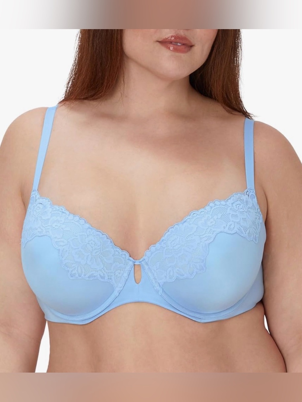 Maidenform Comfort Devotion Love Your Lift Underwire Bra Lace Blue Size 34B
